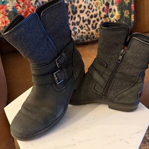 UGG Black and Gray Waterproof Boots